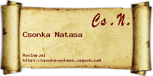 Csonka Natasa névjegykártya